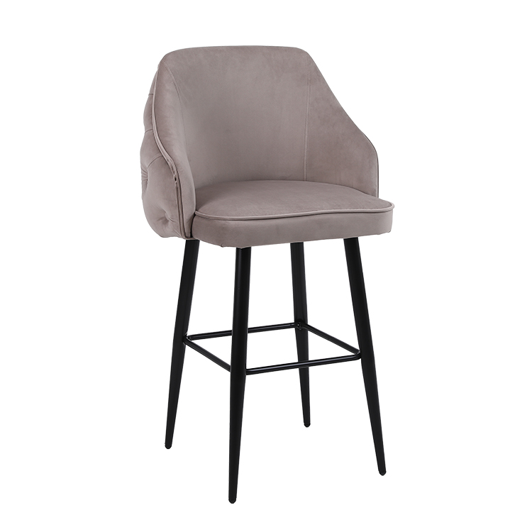 Fire-resistant velvet bar stool